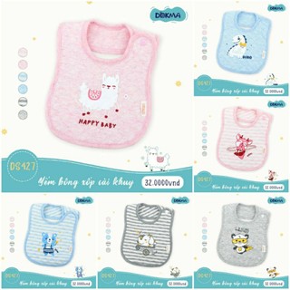 Yếm cotton cài khuy cho bé dokma