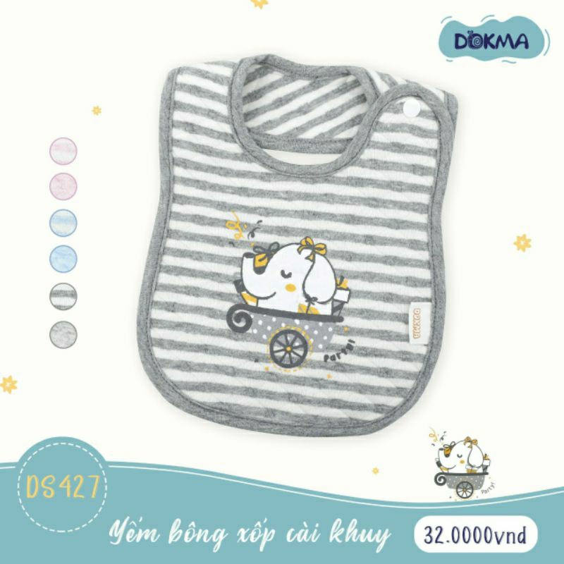 YẾM COTTON CÀI KHUY CHO BÉ DOKMA
