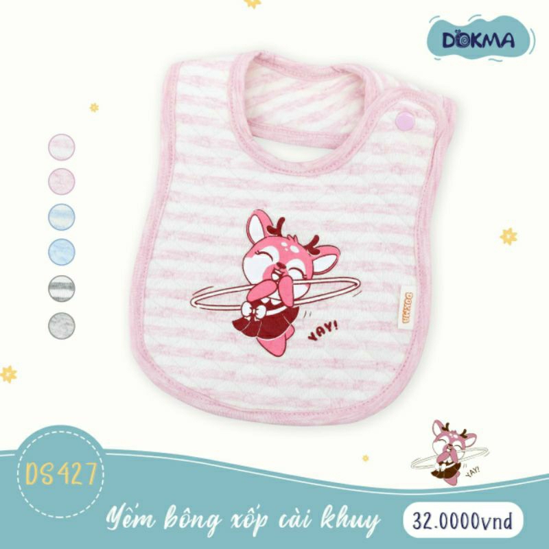 YẾM COTTON CÀI KHUY CHO BÉ DOKMA