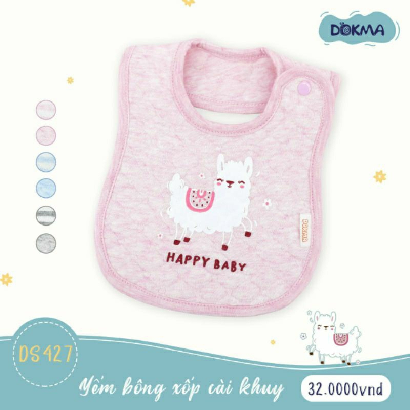 YẾM COTTON CÀI KHUY CHO BÉ DOKMA