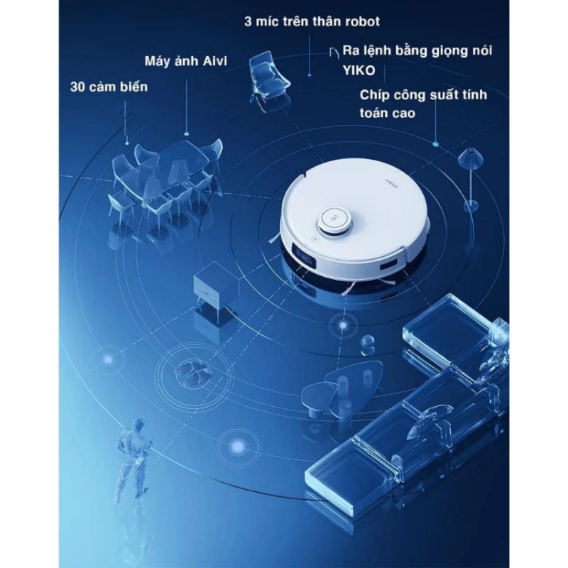Robot hút bụi lau nhà Ecovacs Deebot T10 OMNi - hàng trưng bày