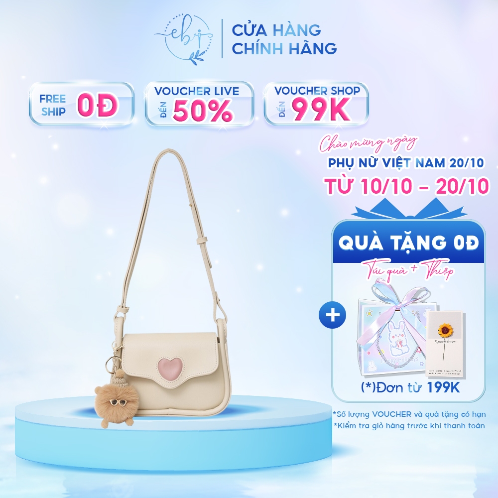 [Tặng Móc Treo Cute] Túi Handmade, Túi Đan Đeo Chéo Da Pu Có Hình Trái Tim Hồng, Quà Tặng Thể Hiện Tình Yêu Với Bạn Gái