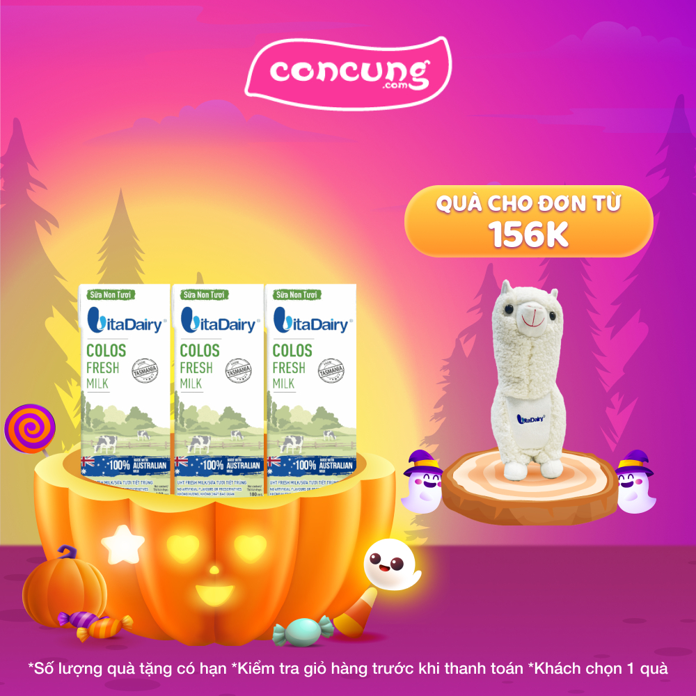 Sữa tươi tiệt trùng bổ sung sữa non Vitadairy Colos Fresh Milk 180ml