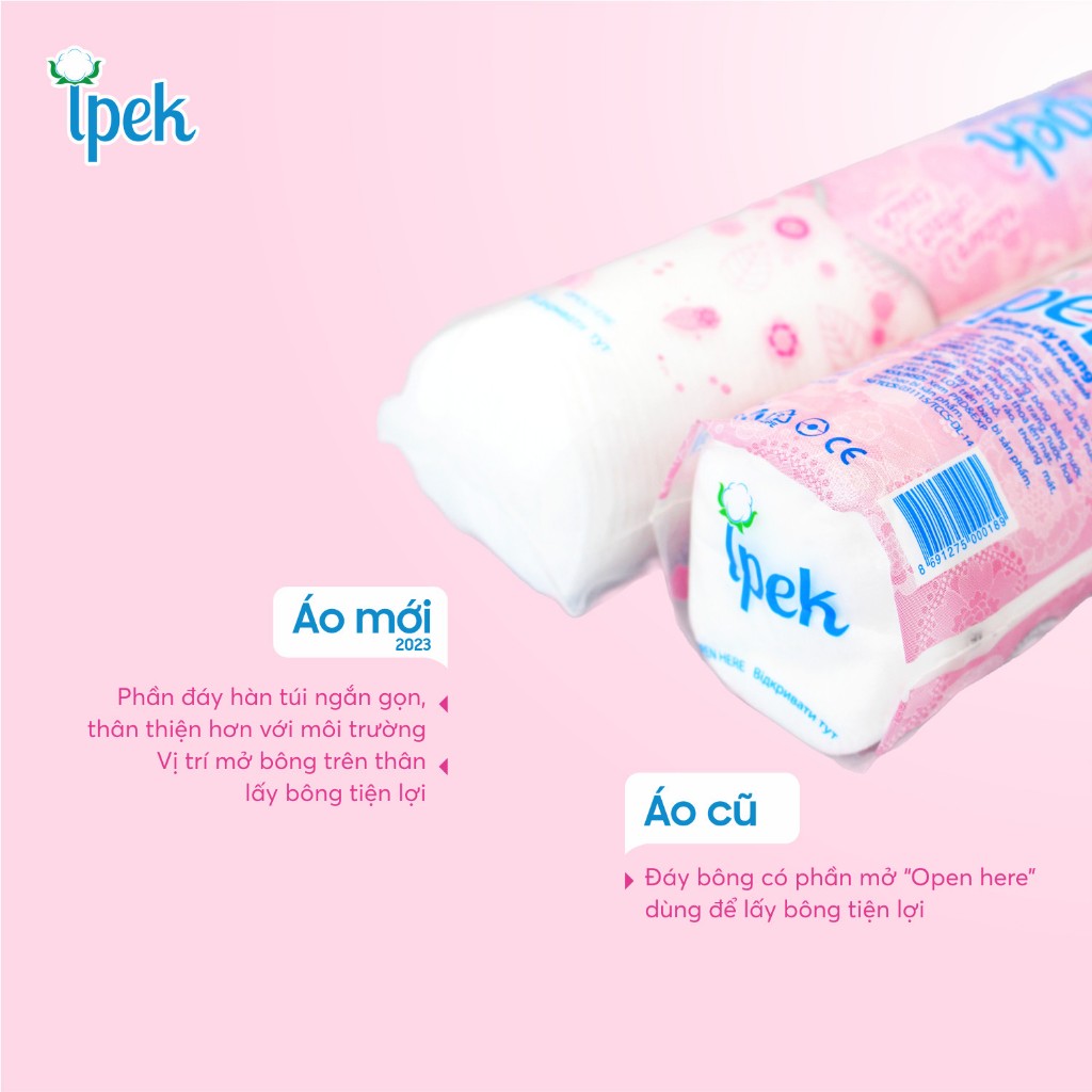 Bông Tẩy Trang Ipek  130 Miếng Thổ Nhĩ Kỳ Chính Hãng