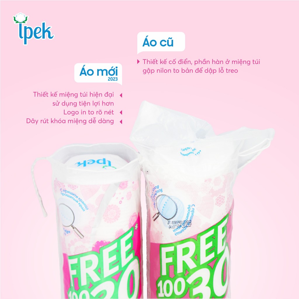 Bông Tẩy Trang Ipek  130 Miếng Thổ Nhĩ Kỳ Chính Hãng