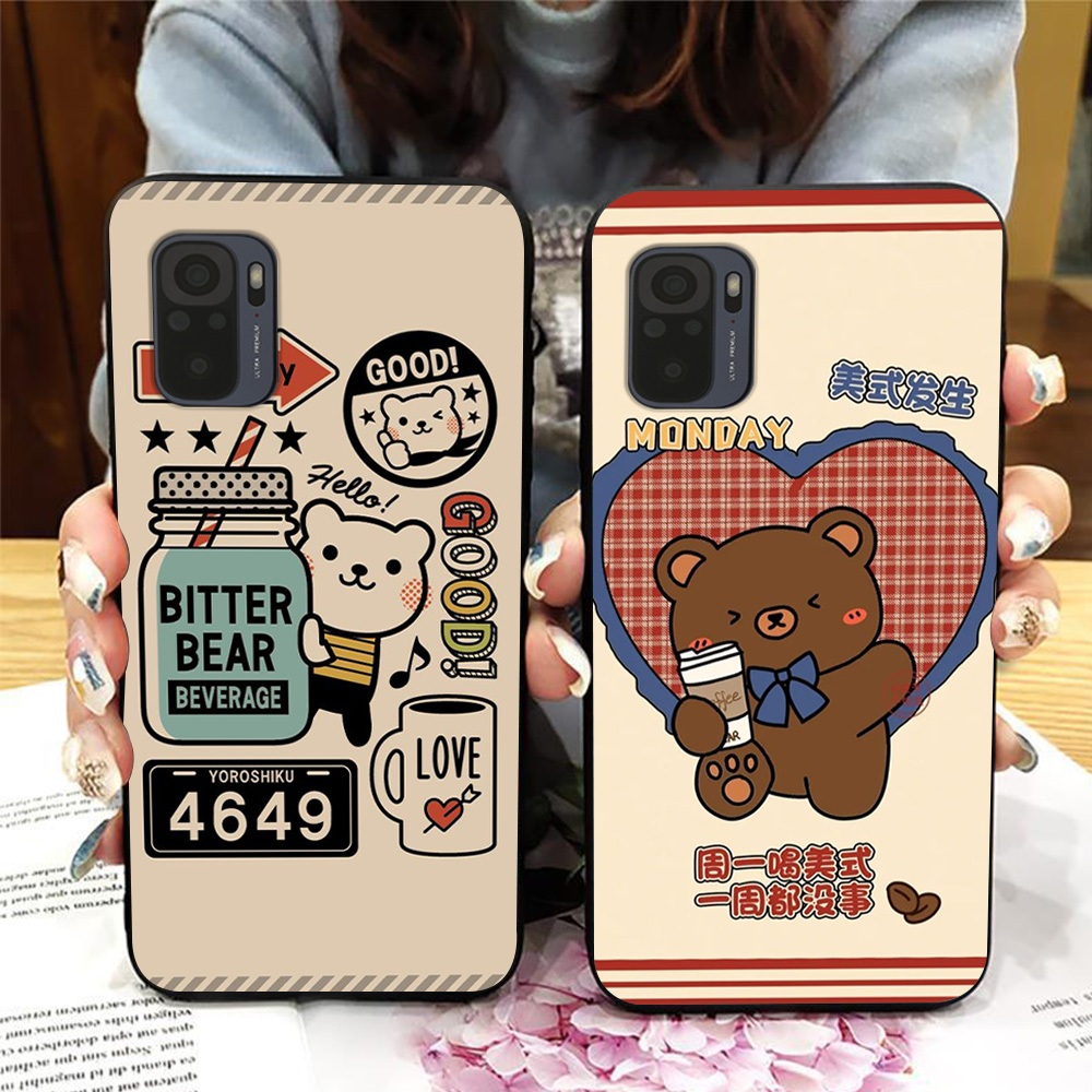 Ốp lưng Xiaomi redmi note 10 / redmi note 10 pro in hình gấu nâu siêu cute