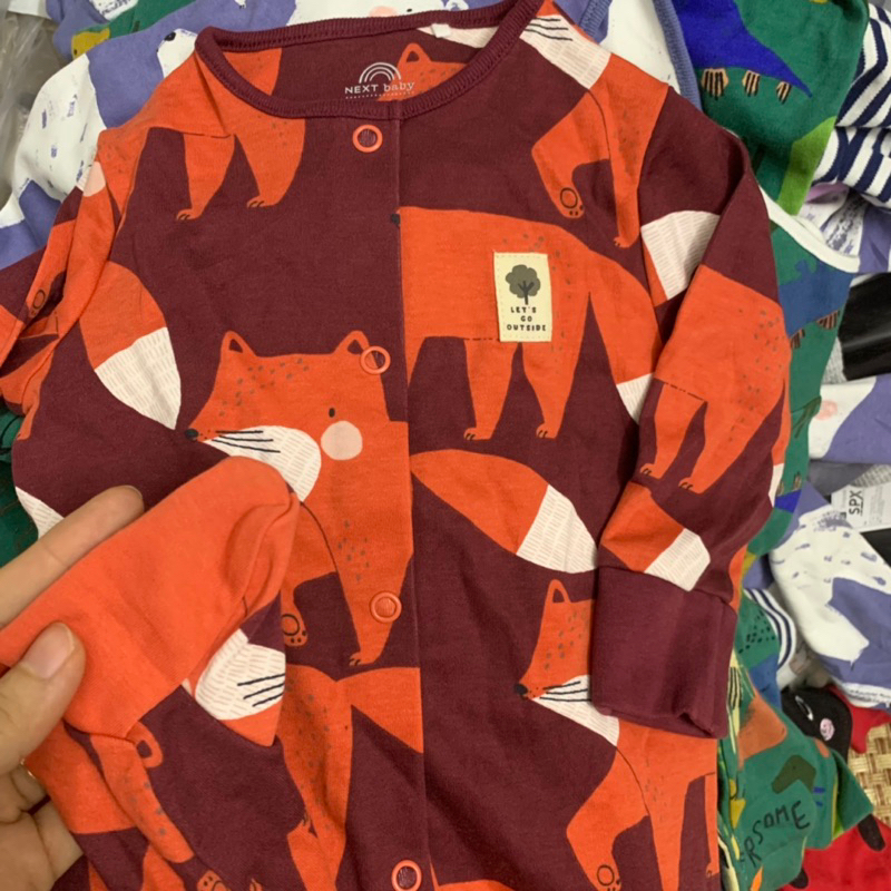 Sleepsuit N.EXT bộ body dài tay hàng xuất dư xịn, có bo gấu tay, bao tay lật cho bé trai