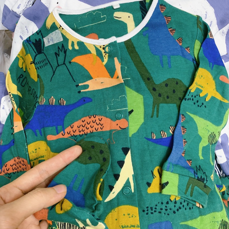 Sleepsuit N.EXT bộ body dài tay hàng xuất dư xịn, có bo gấu tay, bao tay lật cho bé trai