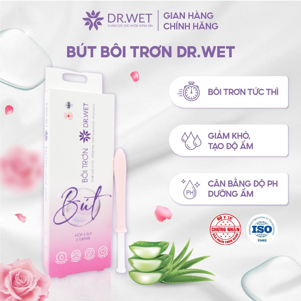 Bôi Trơn Dr.Wet Đũa Thần Hỗ Trợ Dưỡng Ẩm, Bôi Trơn, Giảm Ma Sát 3 Cái/Hộp