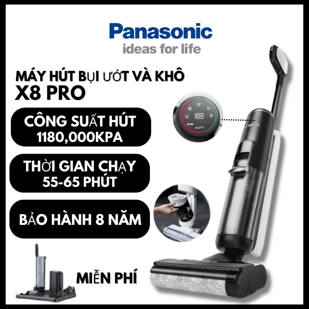 Máy Hút Bụi Khô & Ướt X8 PRO Cây Lau Nhà Thông Minh Diệt Khuẩn 99.9% | hàng sẵn có Máy Hút Bụi Lau Nhà Cầm