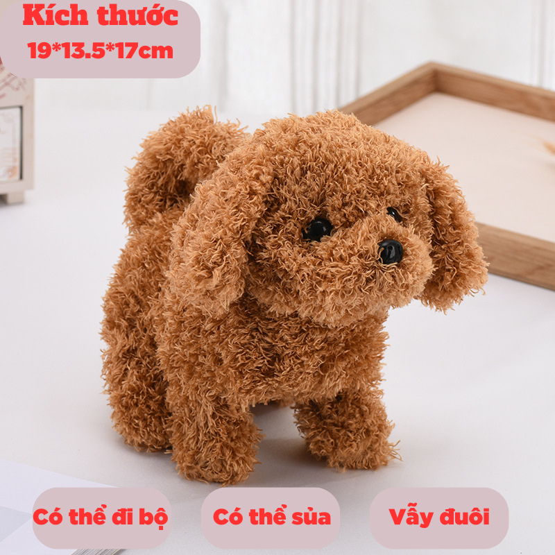 Đồ Chơi Chó Cún Con Kích Thước Lớn Biết Sủa Quẫy Đuôi Phát Nhạc Thông Minh Tự Động Đa Năng Cho Bé Hamiha-ĐC33