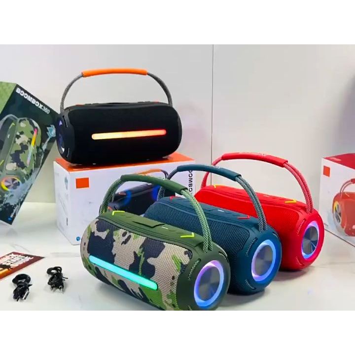 Loa bluetooth JBL BoomBox 360 phiên bản mới 2023 độ đèn led cùng âm thanh bass căng công suất 20w pin trâu - Yourbox.vn
