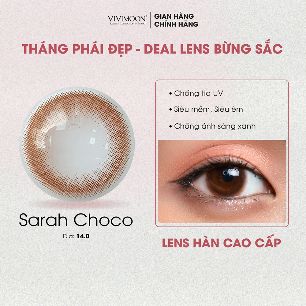 Kính áp tròng VIVIMOON LENS cận dạng lọ nhiều màu