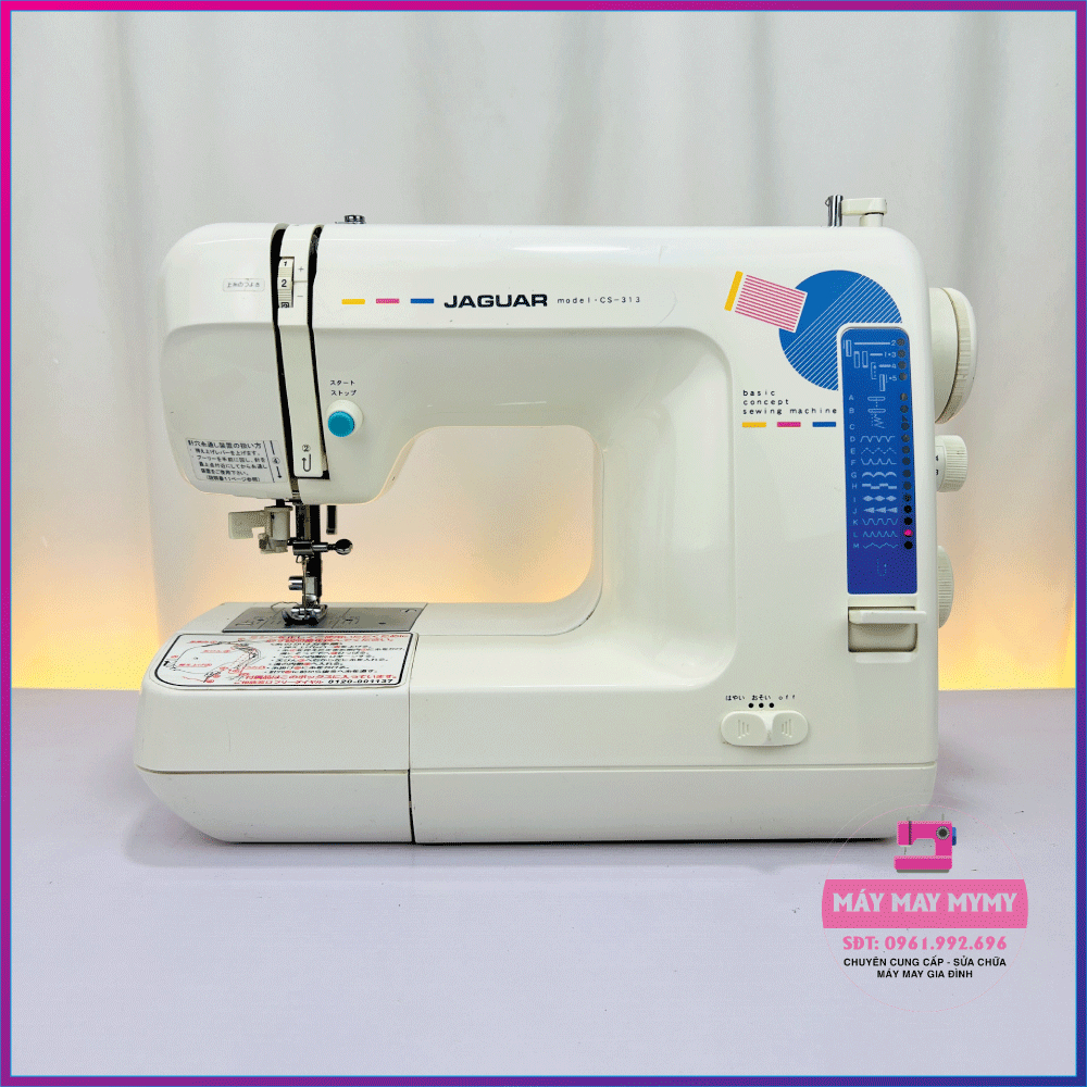 Máy May Mini Gia Đình Đa Năng Có Vắt Sổ Thùa Khuy Jaguar Bền Rẻ Chất Lượng Nhật Bản