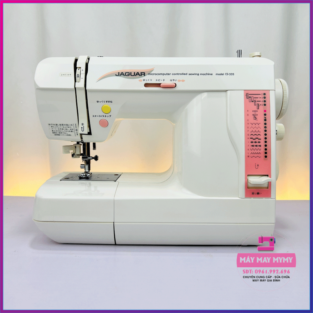 Máy May Mini Gia Đình Đa Năng Có Vắt Sổ Thùa Khuy Jaguar Bền Rẻ Chất Lượng Nhật Bản