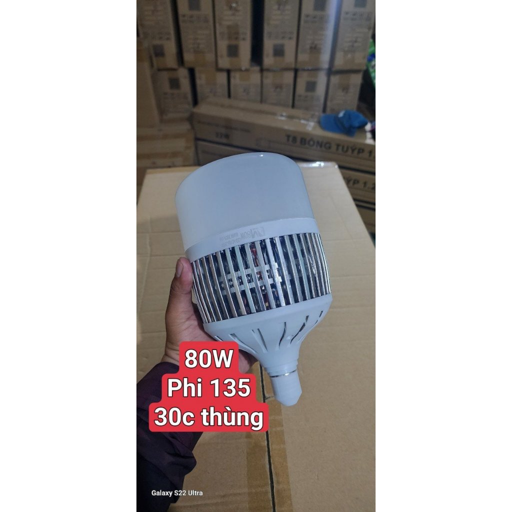 Bóng đèn LED búp trụ 50W - 80W - 100W - 150W  ánh sáng trắng bóng led thân nhôm tản nhiệt tiết kiệm điện siêu sáng