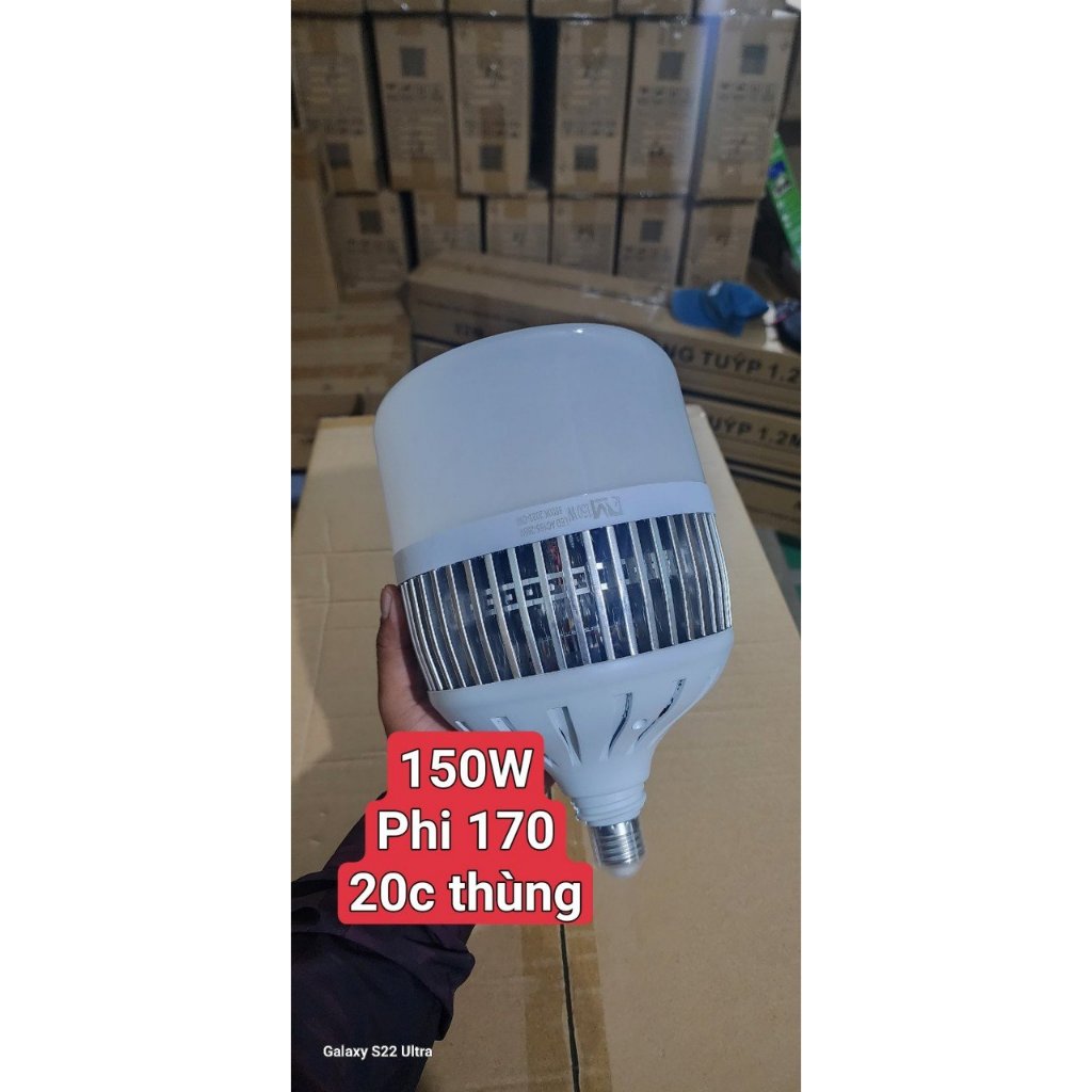 Bóng đèn LED búp trụ 50W - 80W - 100W - 150W  ánh sáng trắng bóng led thân nhôm tản nhiệt tiết kiệm điện siêu sáng