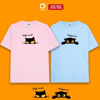 Áo đôi Kiss me Meow Orans Classic chất cotton 4C fullbox - Orans basic