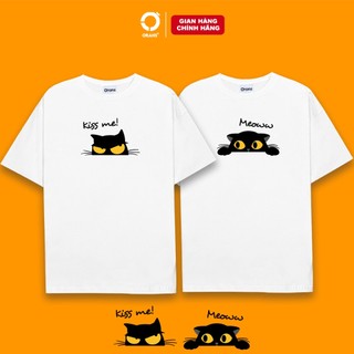Áo đôi Kiss me Meow Orans Classic chất cotton 4C fullbox - Orans basic