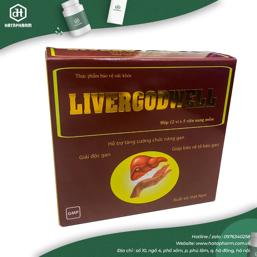 Viên uống bổ gan Livergodwell giúp tăng cường chức năng gan, giải độc gan hộp 60 viên ngochuyenpharma