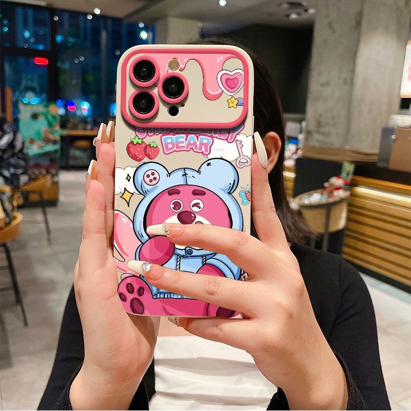 Ốp lưng Ai Fôn gấu dâu gia ai phôn 15  7plus 8plus x xsmax 11 11promax 12promax 13promax 14promax 1