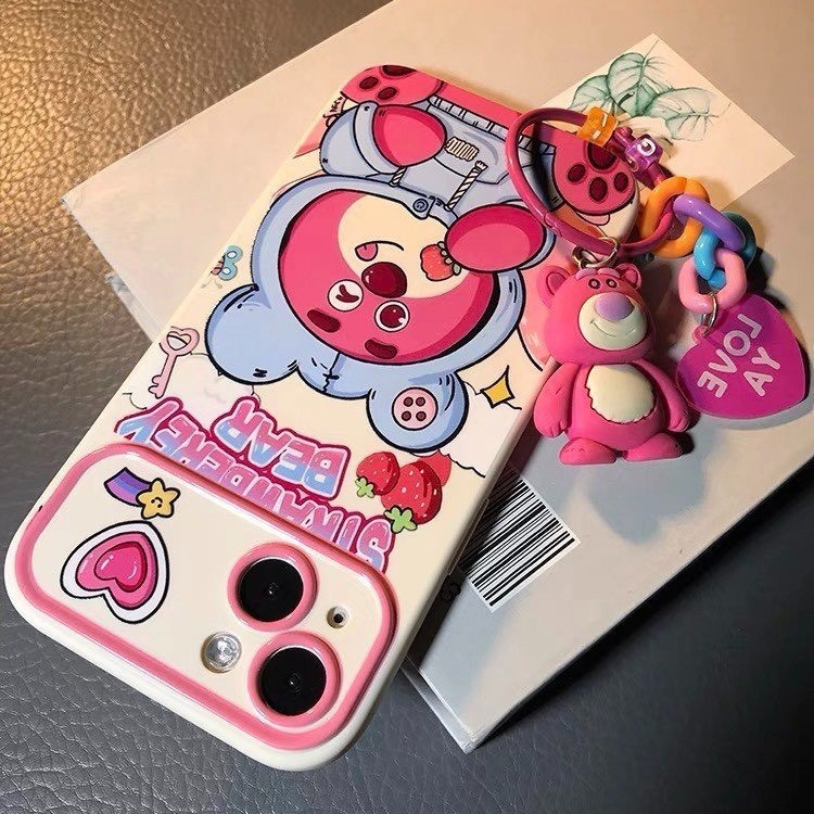 Ốp lưng Ai Fôn gấu dâu gia ai phôn 15  7plus 8plus x xsmax 11 11promax 12promax 13promax 14promax 1