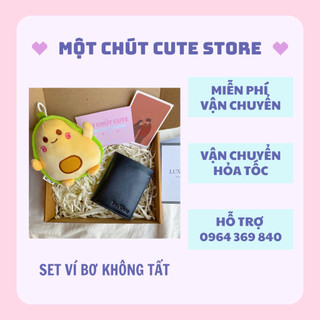 Set quà tặng Ví nam bơ, 0 tất tặng sinh nhật, Valentine, 6/4 dành cho bố, anh trai, người yêu, - Một chút cute Shop