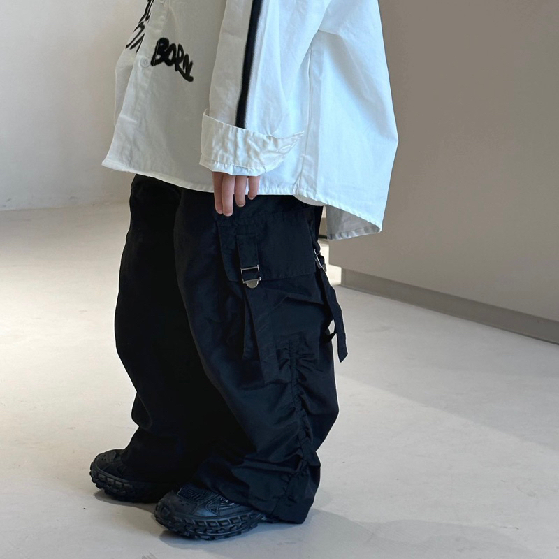 Quần gió bé trai suông túi hộp dây Q255 size 90-140, quần dài trẻ em thu đông cao cấp