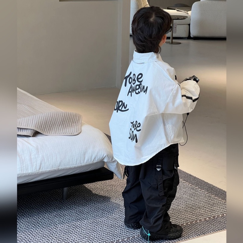 Quần gió bé trai suông túi hộp dây Q255 size 90-140, quần dài trẻ em thu đông cao cấp