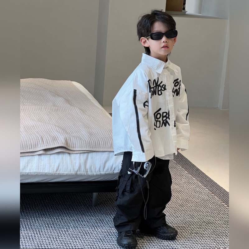 Quần gió bé trai suông túi hộp dây Q255 size 90-140, quần dài trẻ em thu đông cao cấp