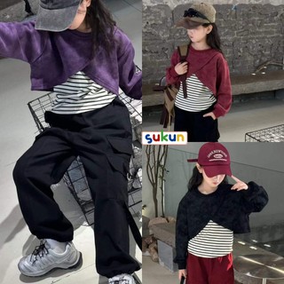 Set 2 chi tiết áo nỉ cho bé gái hàng Quảng Châu shop Sukun áo nỉ bé gái Kunkid