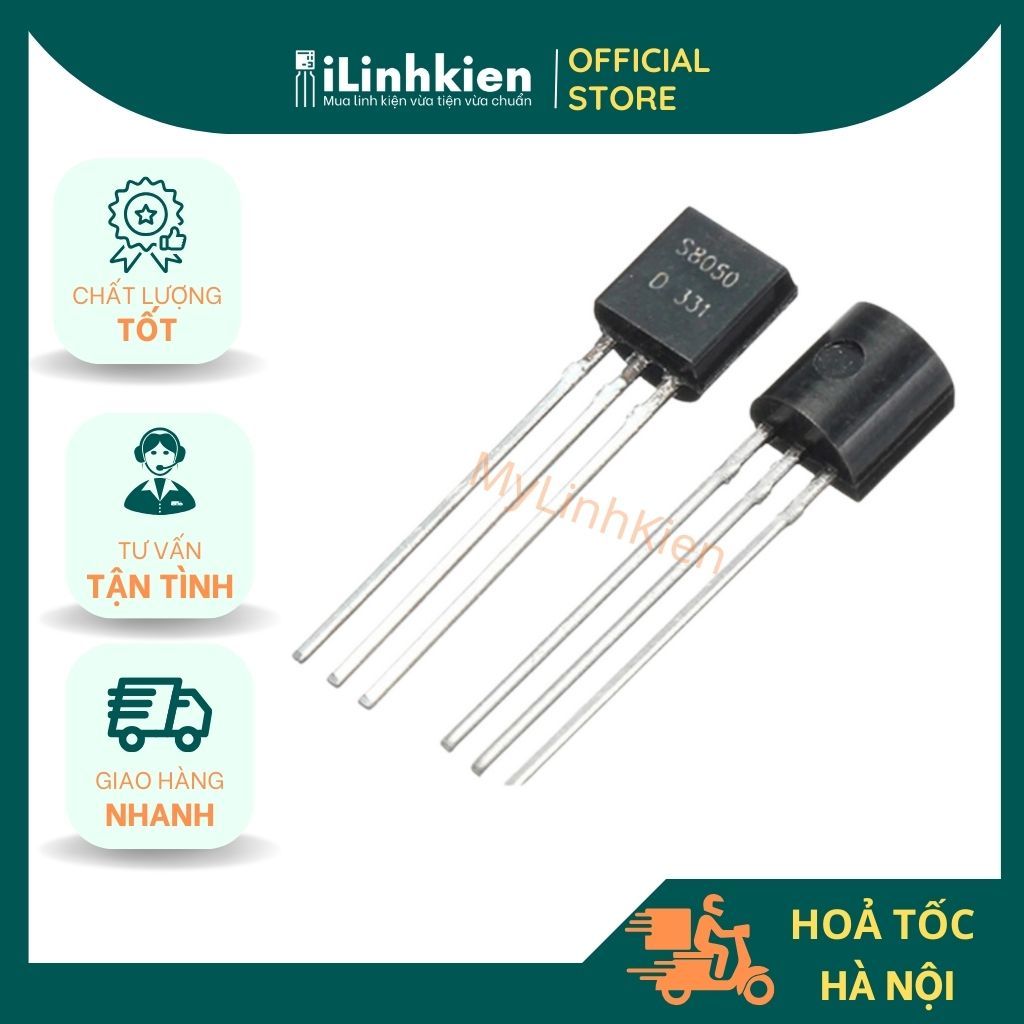 S8050 S8550 transistor 0.5A 25V chất lượng cao túi 10 con.