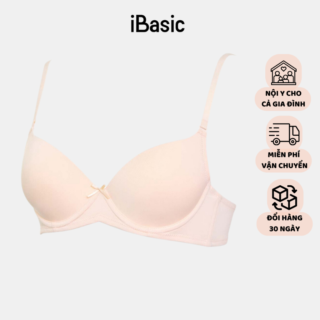 Áo ngực có gọng mút mỏng trơn iBasic VA080