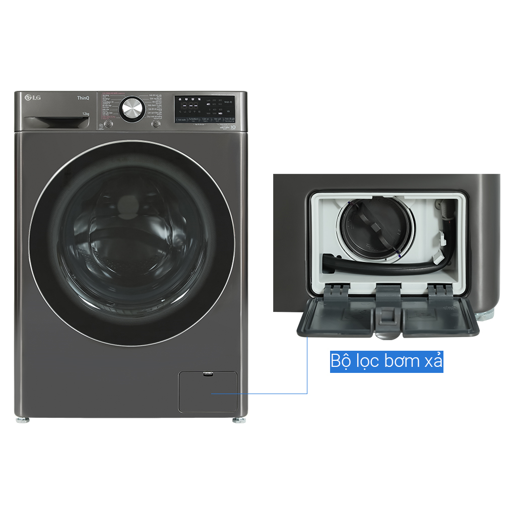 FV1412S3B -- Máy giặt LG AI DD Inverter 12 kg FV1412S3B - Bảo hành chính hãng 2 năm, giao miễn phí HCM