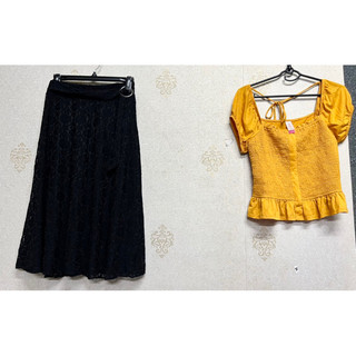 Áo croptop vàng nghệ vnxk