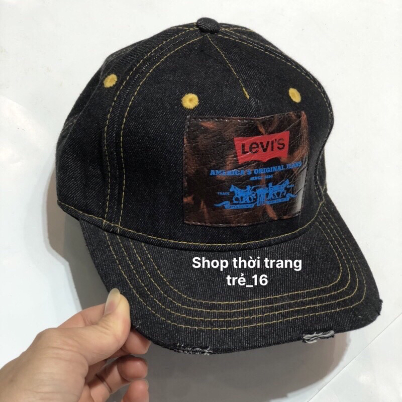 Mũ Nón Thời Trang Nam Nữ Levis Chất Bò Cao Cấp Vải Bò Dày, Quai Kim Loại Độ Bền Cao .Có Video Đi Kèm
