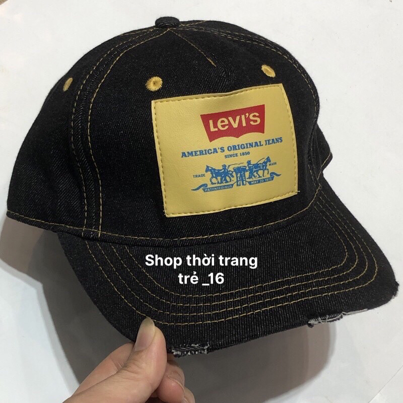 Mũ Nón Thời Trang Nam Nữ Levis Chất Bò Cao Cấp Vải Bò Dày, Quai Kim Loại Độ Bền Cao .Có Video Đi Kèm