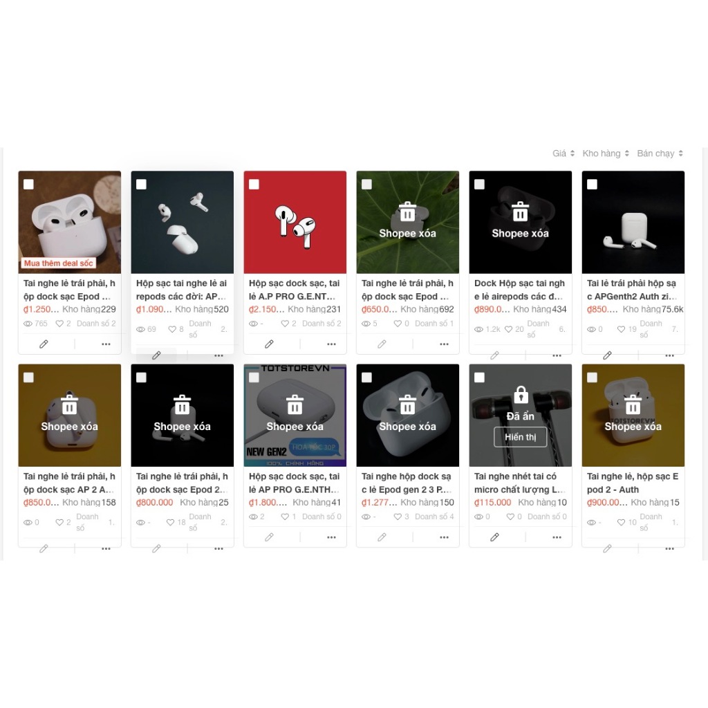 Tai nghe không dây lẻ trái phải, hộp sạc Pro 1 chính hãng