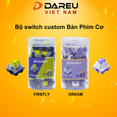 Bộ switch custom Bàn phím cơ - Dareu Dream (Linear) / DareU Firefly (Tacticle) - Hộp 45sw