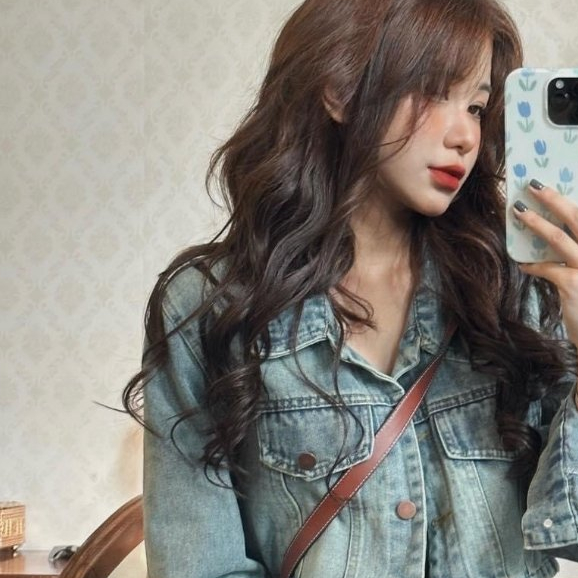 Áo khoác jeans, Áo khoác bò croptop cá tính phong cách Hàn Quốc Winny Store
