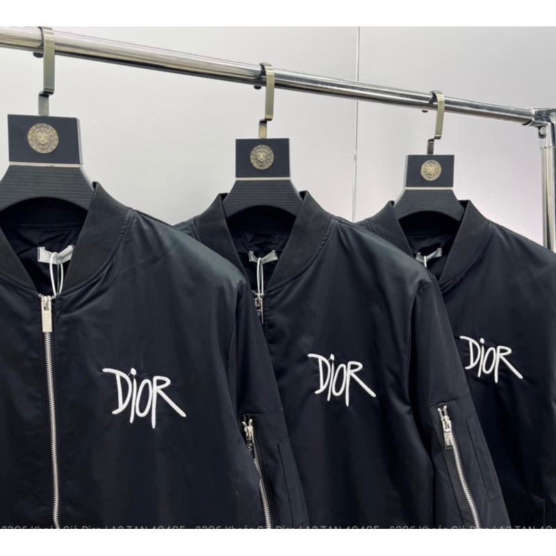 Áo khoác bomber có hoạ tiết khoá kéo chữ thêu màu đen thời trang nam nữ phong cách giới trẻ có size từ s đến xl