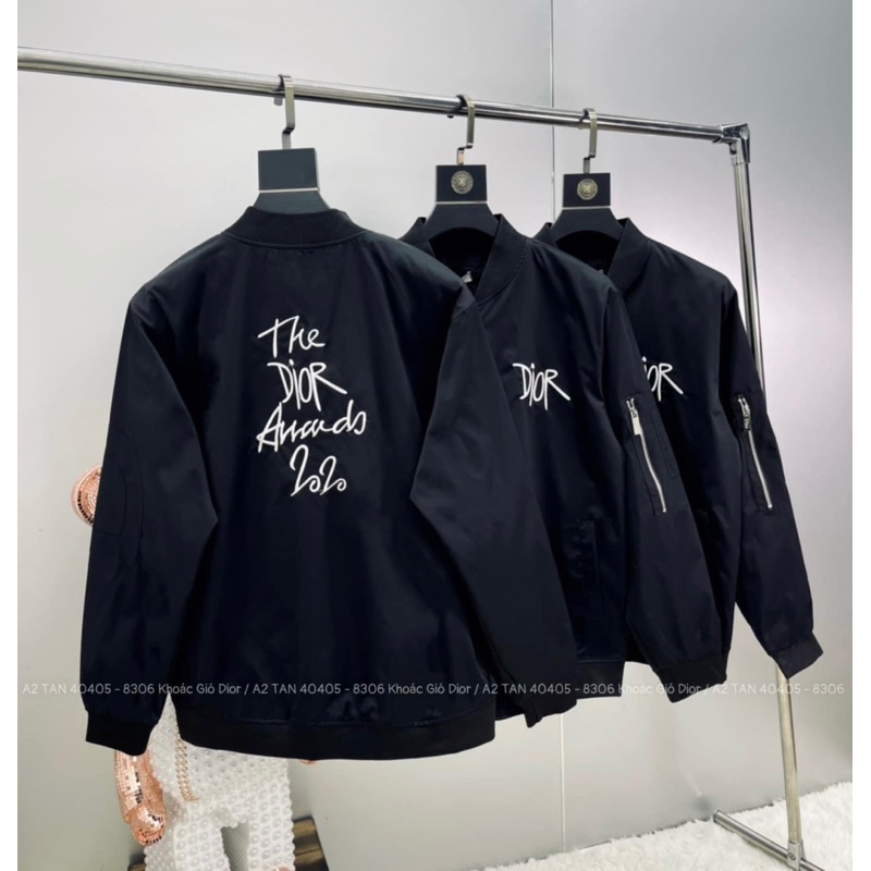 Áo khoác bomber có hoạ tiết khoá kéo chữ thêu màu đen thời trang nam nữ phong cách giới trẻ có size từ s đến xl