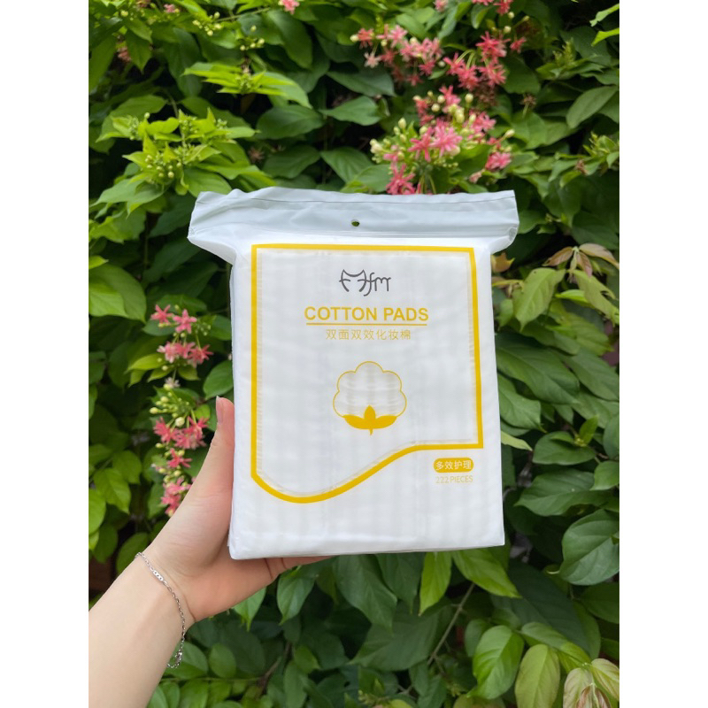 Bông Tẩy Trang 3 Lớp 222 Miếng Cotton Pad Mèo - Siêu Dày, Siêu Mềm Mịn