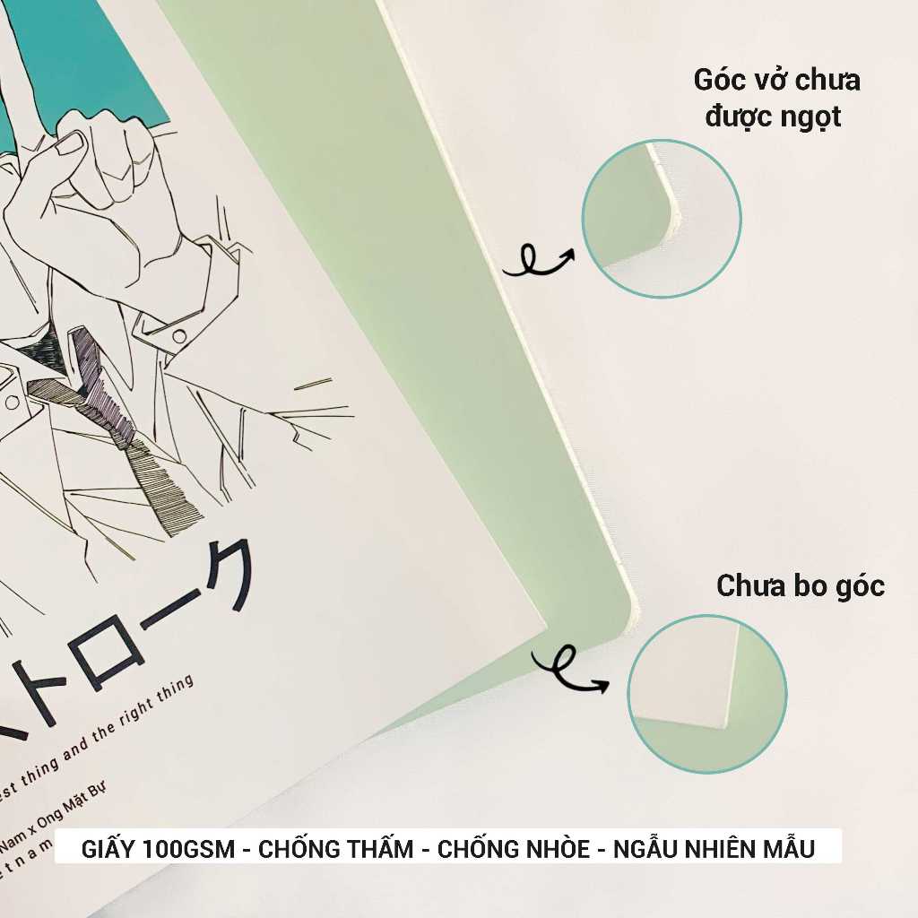 Combo BST Vở  - 100gsm - 80 trang - Style Anime và Bìa Môn Học - Hàng Thanh Lý Lỗi Không Đáng Kể - Ong Mặt Bự