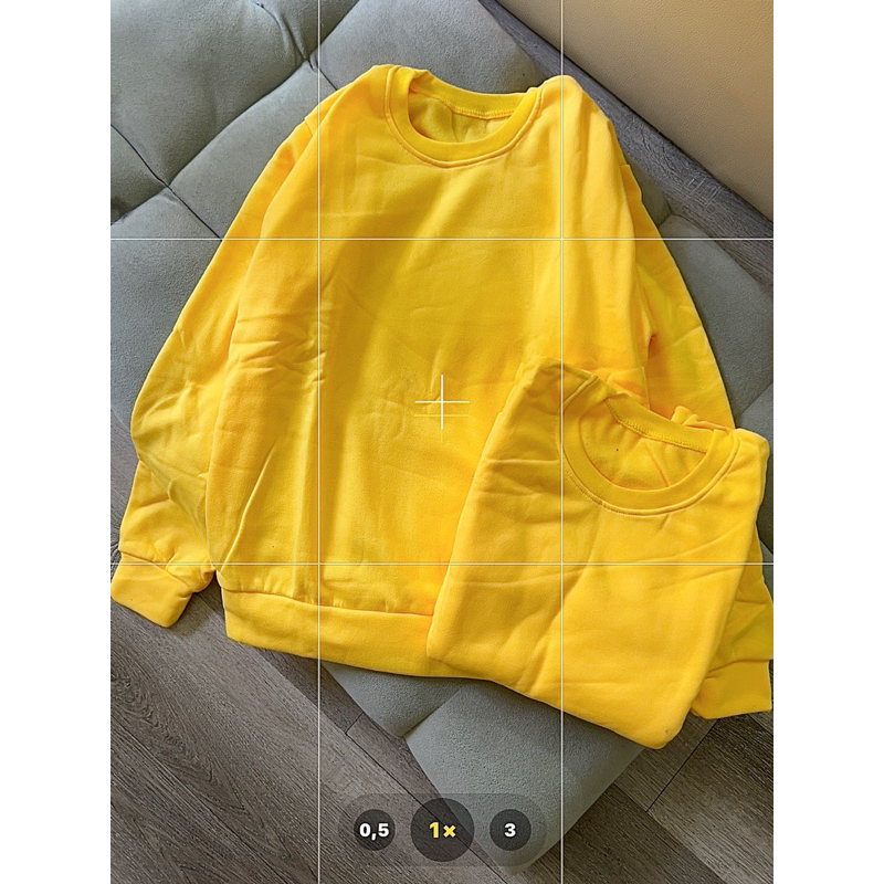 Áo Sweater Nỉ Trơn Màu Vàng Nam Nữ Unisex, Form Rộng Chất Nỉ Bông
