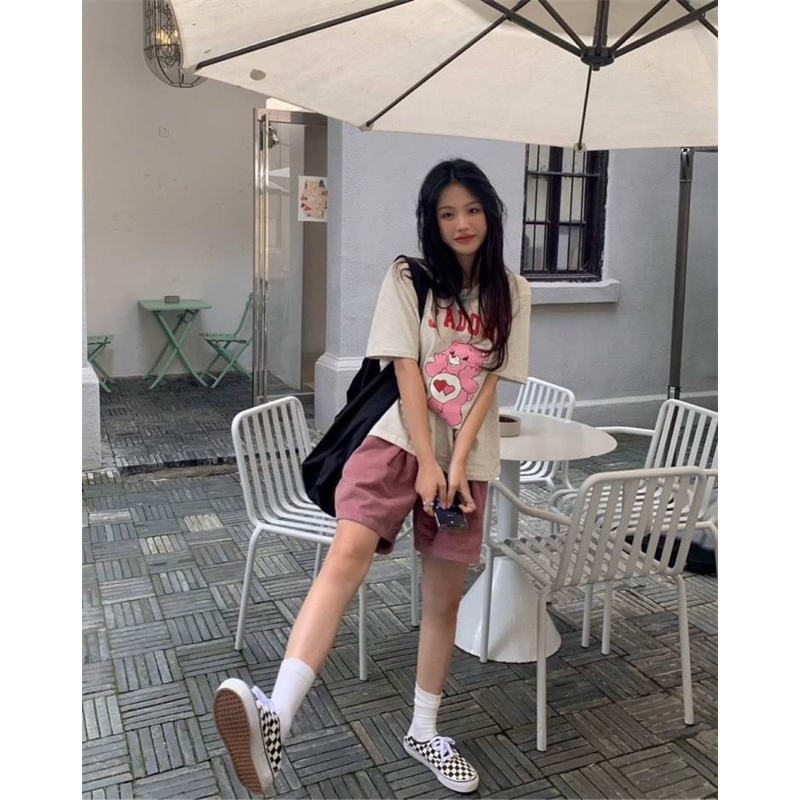 Áo Baby tee thun nữ cotton ngắn tay cổ tròn phong cách uzzlang