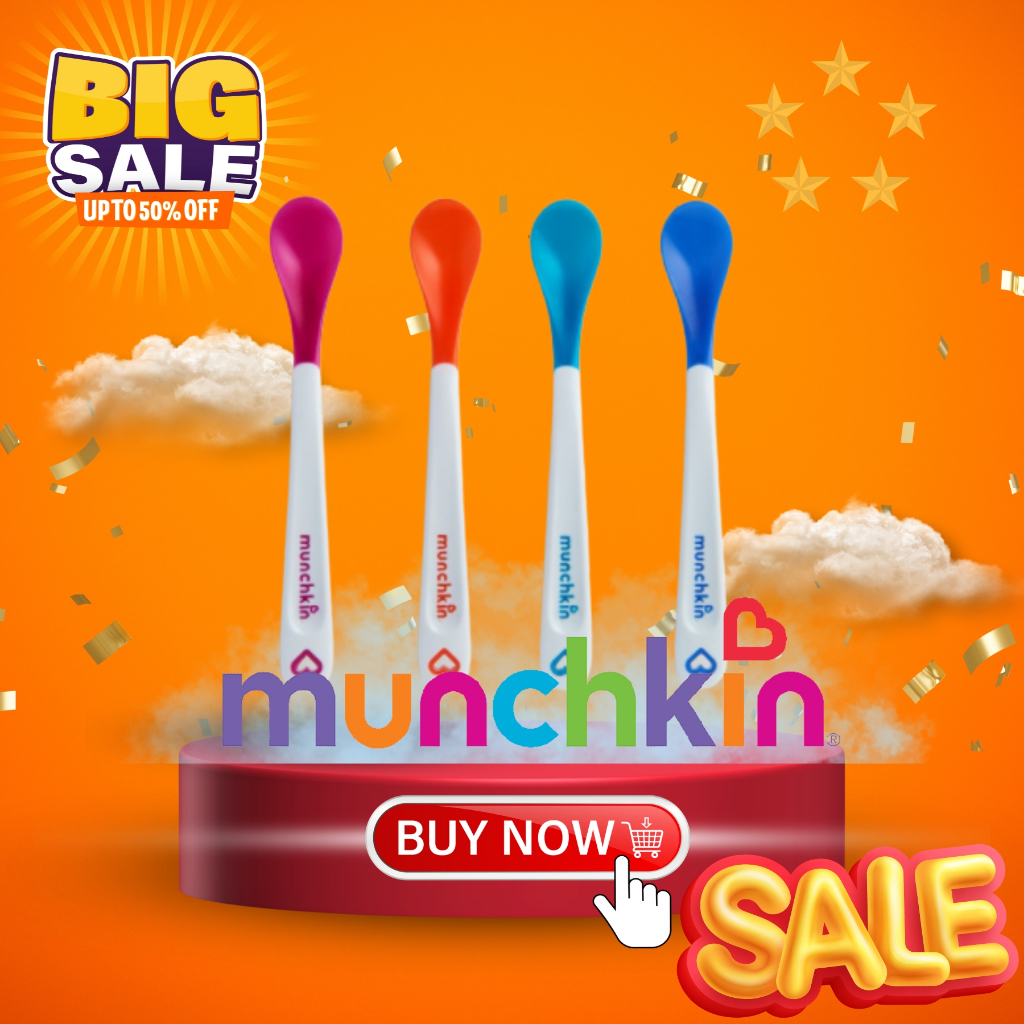 Thìa ăn dặm báo nóng Munchkin an toàn cho bé , muỗng ăn dặm báo nhiệt chống phỏng