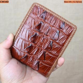 Ví Đan Viền 2 Mặt Da Cá Sấu Konavis || Mã CW16D Làm Từ Vân Đuôi Cá Sấu || Có Kèm Giấy Tờ Nguồn Gốc Da Cá Sấu