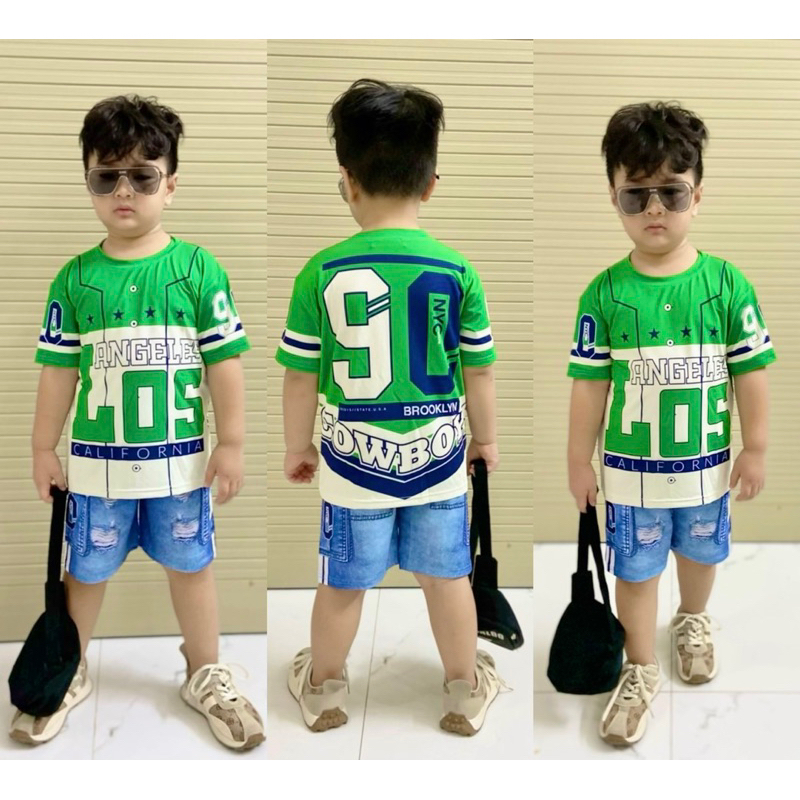 Đồ bộ bé trai in màu HOẠT HÌNH SIÊU NHÂN 3D Thun Lạnh size nhí 9-24kg