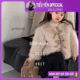 Quần áo trẻ em, Áo khoác lông cao cấp bé gái, lông mềm mịn ấm áp không rụng cho bé 9 - 20kg AK305 | Tiểu Yến KID